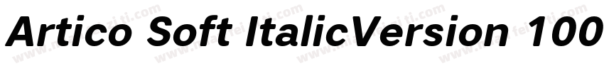 Artico Soft ItalicVersion 1000字体转换